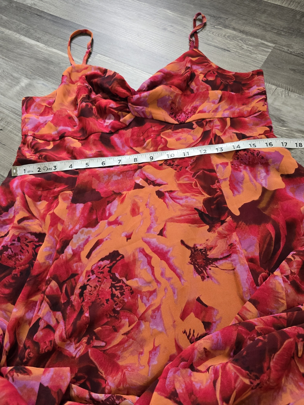 Lulus Beautiful Soul Burgundy Floral Print Twist-Front long Maxi Dress xl - Picture 7 of 12